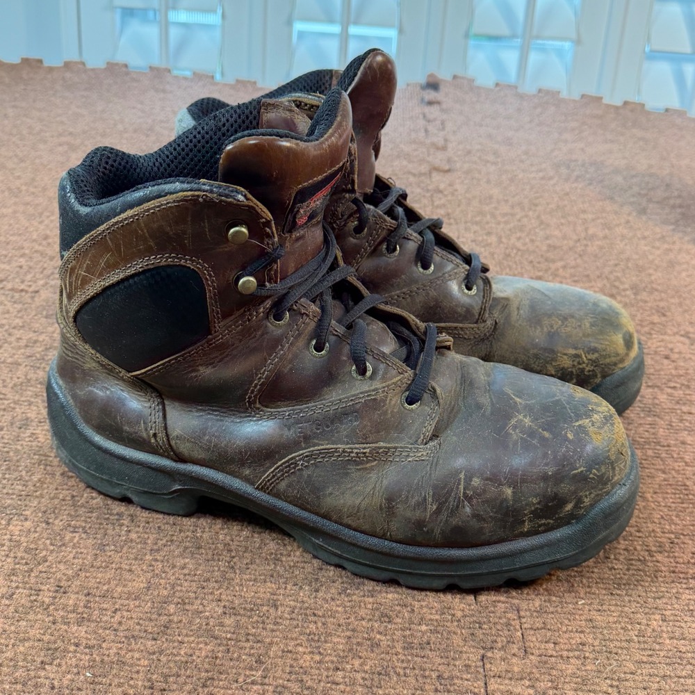 Red Wing 4421 Mens Brown Leather Steel Toe MetGuard Work Boots Size 11.5 D EH